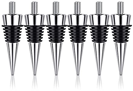 YEHEI 6 StüCk Flaschenverschluss Aus Metall, Leer, Zinklegierung, Weinflaschenverschluss-Set, Wiederverwendbar, Weinretter, Korken, Flaschenverschluss-Set