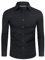 DEMEANOR 4-Way Stretch Mens Shirts Long Sleeve Muscle Fit Formal Dress Shirts for Men Non Iron Casual Shirts Business Wedding Work Black