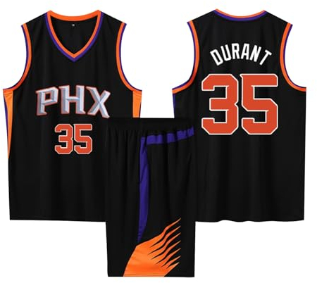 ABRTJCL 2-Teiliges Kinder/Erwachsener Basketball Trikot Set, Kinder/Erwachsene Basketball Trikot Shirt und Shorts, Kinder/Erwachsener Basketball Weste + Shorts Schwarz L