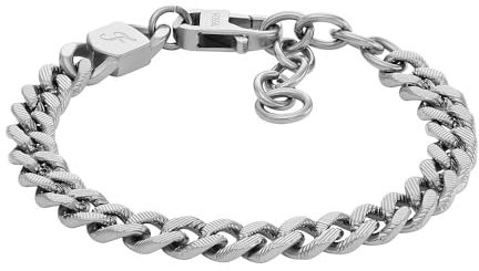 Fossil Herrenarmband Harlow Linear Texture Chain Edelstahl, JF04697040