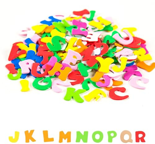 smartelf 260 Stück Buchstaben Aufkleber, Selbstklebende Buchstaben, Moosgummi Buchstaben Selbstklebend, Buchstaben zum Kleben, Buchstaben zum Aufkleben, Moosgummi Buchstaben