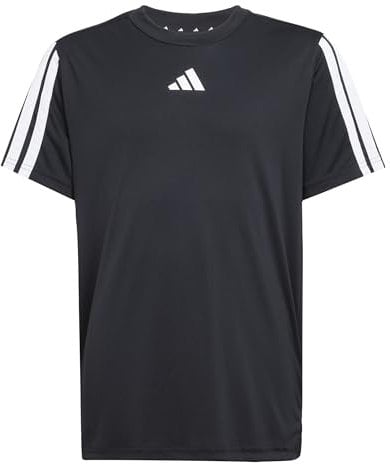 adidas Jungen Train Essentials 3-Stripes T-Shirt, Black/White, 11-12 Years