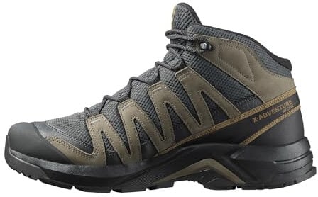 Salomon Herren Herren X-Adventure Recon Mid Gore-Tex Wanderschuh, Asphalt/Falke/Coyote Braun, Für Komfort, Ideal für Wandern und Trailrunning bei Outdoor-Abenteuern. 49 ⅓