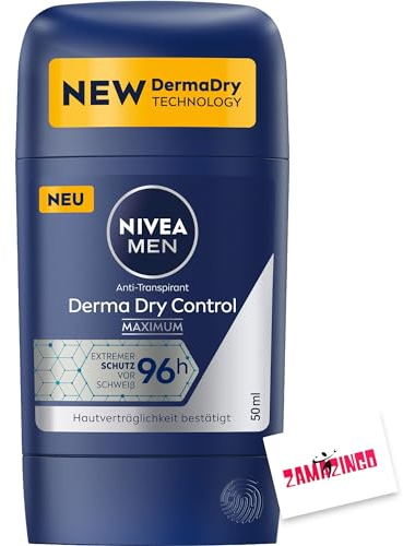 Nivea Men Derma Dry Control Deo Stick 0% Aluminium 96H 50ml + Zama4Zingo Karte (1er Pack, Derma Dry Control)