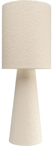 Kare Design Stehlampe Marleen Beige Boucle, 60cm Höhe, Weiß, Baumwolle, Stahl, Moderne Stehleuchte, Schlafzimmer, keine Leuchtmittel inklusive, 60x22x22 cm (HxBxT)