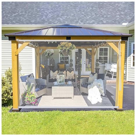 Tende Avvolgibili per Finestre Antipioggia,Tenda a Rullo Trasparente per Esterni,Plastica in Pvc Tapparella Avvolgibile,per Giardino Esterno,Balcone, Larghezza x Altezza(W145*H220cm/W57.08*H86.61in)
