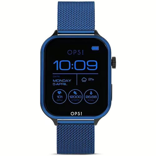 NADIR Orologio Smartwatch Uomo Opssw-49 cassa in alluminio e cinturino in maglia milano Blu