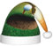 Xdcywbzdbc Sport Golf Ball Sonnenuntergang Baum Weihnachtsmann Hut Kinder Weihnachtsmann Hut gehobene Weihnachtsmannmütze Plüsch Weihnachtsmannmütze Samt Top mit künstlichem Wollball Feier Party