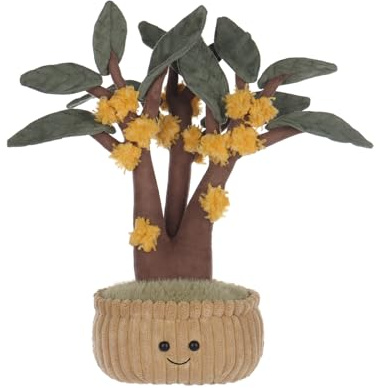 Apricot Lamb Süß duftender Osmanthus Baum Plüschtiere für Kinder, weiche niedliche Kuscheltier für Baby Mädchen und Jungen, Flauschige Baum Pflanze Braun 31 cm