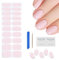 22 Stück Halb ausgehärtete Gel Nagelfolien, Gel Nagellack Aufkleber, Selbstklebende UV Nagelfolien, Langanhaltende Nagellackstreifen für Maniküre in Salonqualität