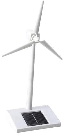Qianly Mini Juguete de Molino de Viento de energía Solar, energía eólica con Base, Mini generador de turbinas de Viento, para niños