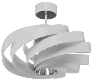 Euluna Deckenlampe Tori (Modern) in Weiß aus Metall (1 flammig, E27) - Deckenleuchte Lampe Wohnzimmerleuchte