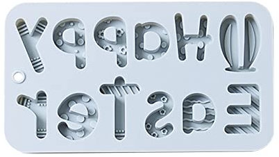 Silikonform für Schokolade, Fondant, Süßigkeiten, Frohe Ostern, Buchstaben, Gadgets für Ostern, handgefertigtes Backen