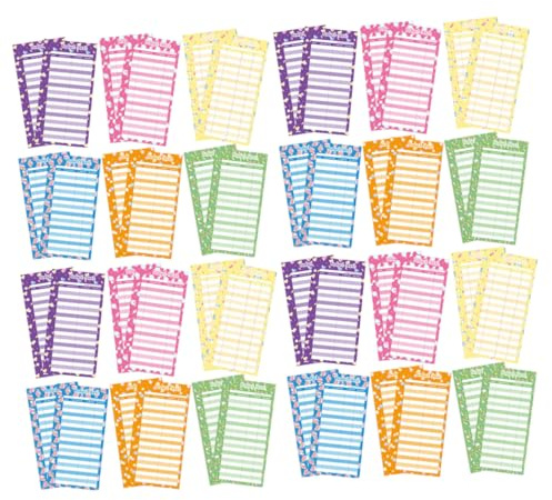 WEKAMOS Ausgabenverfolgungsblätter mit 50 Blatt Papier für Budgetordner Tragbar mit Kreativem Design zur Ausgabenkontrolle bei Geschäftsreisen und Picknick Zufällige Farbe
