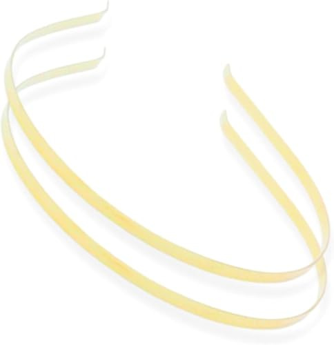 2 x Thin Metal Hair Bands Headbands Alice Bands Men Women Guys Girls Adults Plain Styling Grips 5mm Gold – Bundled by Smart Cutie