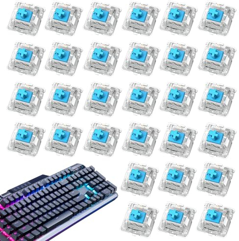 Generisch Mechanische -Kreuzachse - Ersatzpackung Für Mechanische Schalter | Socket -Taste | Tastaturachse, Mechanicall -Taste -Schalter Axiss, 30 -pcs -Kreuzwellenschalter Für Spiel, Tippen