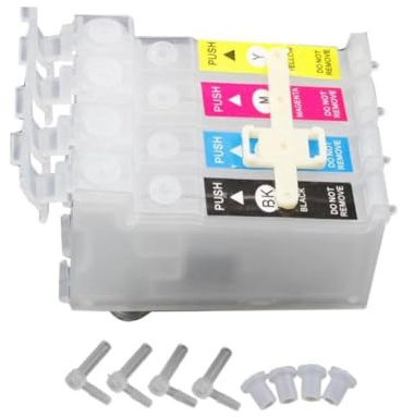 SINOSCOGO 4 Uds Cartuchos CISS vacíos compatibles con WF 3620 3640 7610 7620 7110 7710 7720 210 XP 401 XP 411 XP 211 XP 214 Cartucho de Tinta