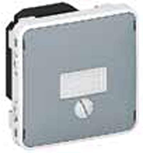 Legrand 069504 Interrupteur Temporisé Lumineux Étanche Plexo Composable IP55, 230V, 50Hz ou 60Hz, Gris