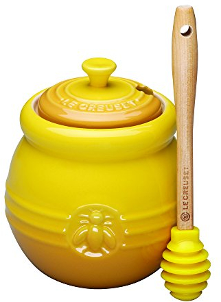 Le Creuset Pot à Miel en Céramique avec cuillère, Dijon, 91017200700000