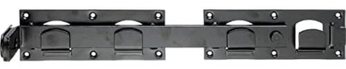 Alberts 210205 Doppeltorüberwurf | in den Ausführungen glatt oder gehämmert | schwarz | 423 x 70 mm
