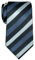 Retreez Herren Gewebte Krawatte Drei Farben Gestreifte 8 cm - schwarz und grau