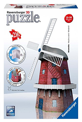 Ravensburger 12563 - Windmühle, 3D Puzzle-Bauwerke, 216 teile