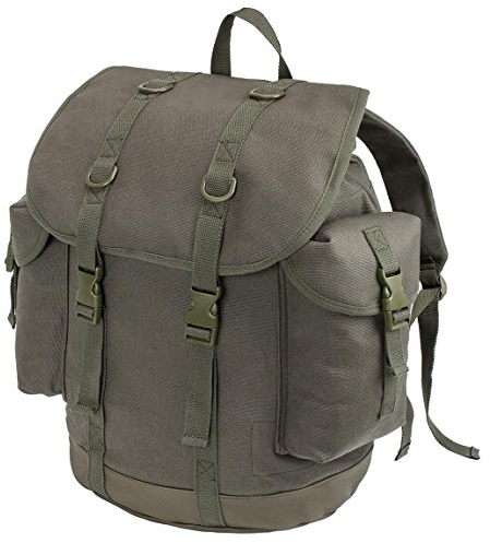 Black Snake Bundeswehr Jäger Rucksack für Damen und Herren Outdoor Wanderrucksack - Oliv