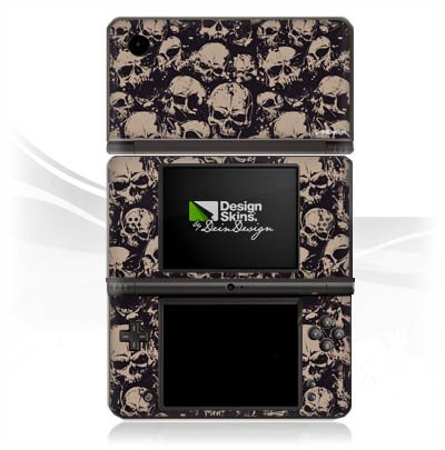 DeinDesign Skin kompatibel mit Nintendo DSi XL Folie Sticker Gothic Totenkopf Halloween
