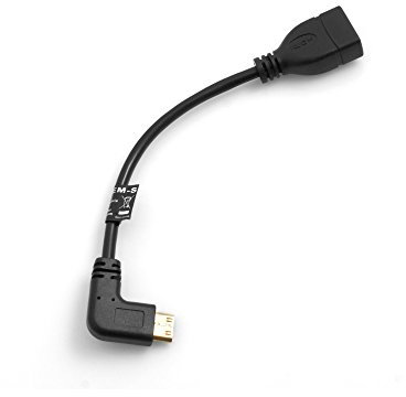 System-S Cable mini HDMI (1.4) en ángulo izquierdo a hembra estándar de 16 cm