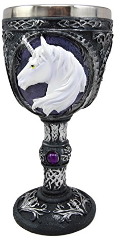 Atlantic Sammlerstücke Große Magische Sacred Royal Einhorn Wein der Reinheit Goblet Kelch Figur 8oz Mittelalter Mottoparty Zubehör