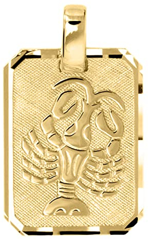 My Gold Damen Herren Sternzeichen Anhänger KREBS Gold 333 (Ohne Kette) Echtes Gelbgold (8 Karat) Platte 21mm x 12mm Gaudino A-04400-G303-Kre