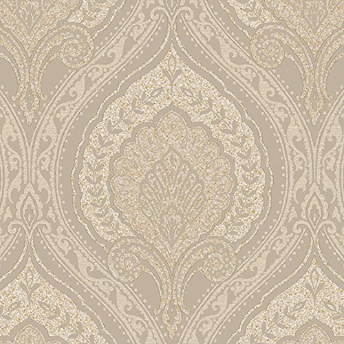 Vlies Tapete Klassisches Barock Ornament beige gold metallic JC3009-3