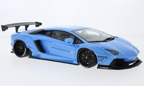 Lamborghini Aventador Liberty Walk LB-Works, metallic-hellblau, 2015, Modellauto, Fertigmodell, AUTOart 1:18