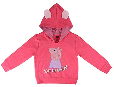Artesania Mädchen Sudadera Con Capucha Peppa Pig Kapuzenpullover, Pink (Rosa C07), One Size (Herstellergröße: 06A)