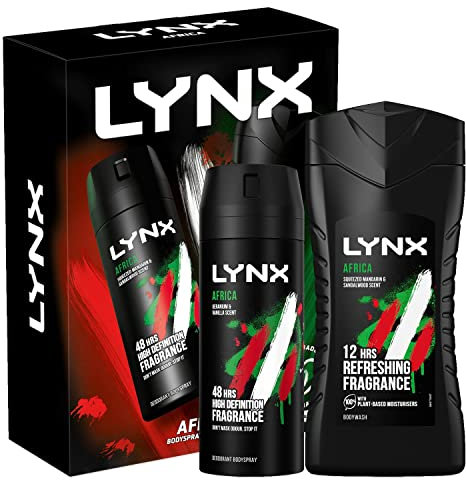 Lynx Africa 2 pcs Gift Set For Men Bodywash & Bodyspray Duo Gifts For Him