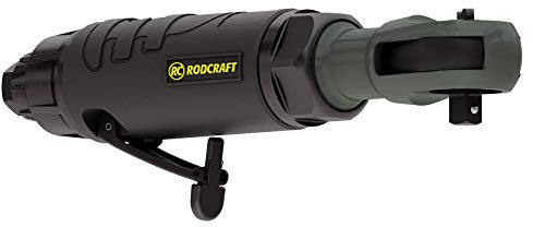 Rodcraft RC3278 Druckluft Ratschenschrauber - Vierkant 3/8 Zoll, max Drehmoment 100 Nm, Schwarz