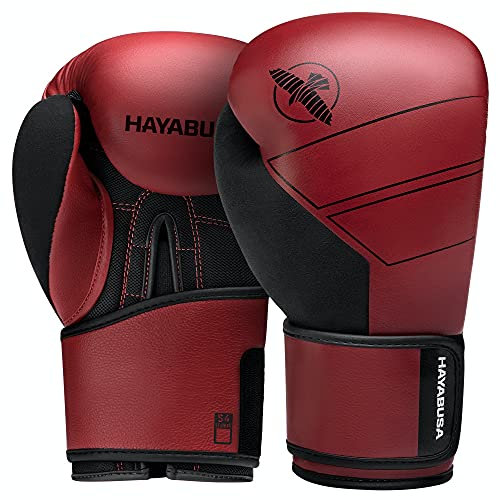 Hayabusa S4 Guantes de Boxeo de Cuero para Mujeres y Hombres - Rojo, 14 oz