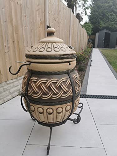Grand Tandoor KIEV 50L - Stainless Steel Traditional Tandoor with 6 Skewers, Hanging Device, Three-Level Grate, Shovel, Poker & Legs Stand