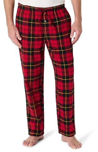 Amazon Essentials Men's AEM20157SS22 Pyjama Bottoms, Red, Buffalo/Plaid, 6XL Plus (Manufacturer Size:6XL Plus)