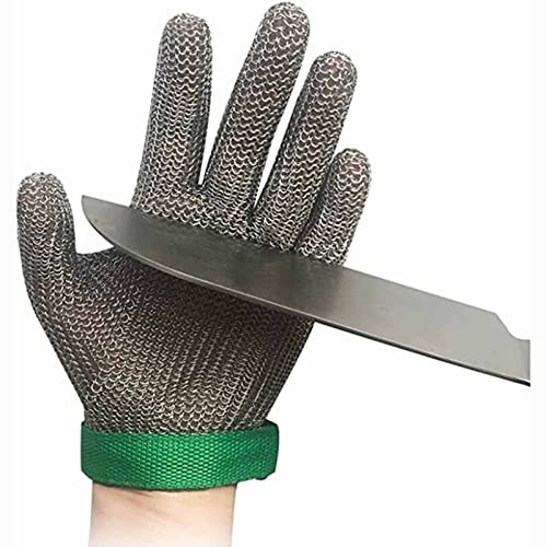 Schnittfeste Handschuhe Verschleißfeste 304 Stahldrahthandschuhe, Lebensmittelechte Schutzhandschuhe Für Die Küche(Size:XS/A 1er Pack)