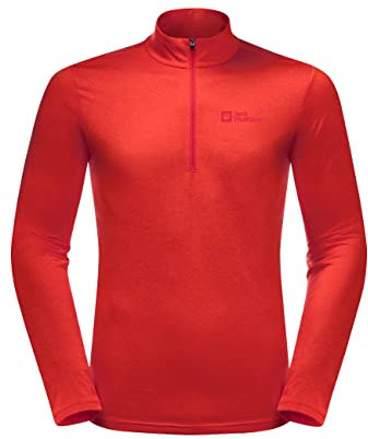 Jack Wolfskin Herren Thermal Sweatshirt, Adrenaline Red, M