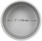 PME Moule à gâteau rond en aluminium 177 x 50mm, Argenté.