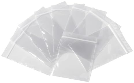 400 Zip Seal Bags Clear Plastic Zip Lock Food Storage, Small Plastic Pouches with Zips, Self Seal, Resealable Packaging for Freezer, Jewellery, Medicine, Office, Mailing and Craft Use 1.5 x 2.5 Inch