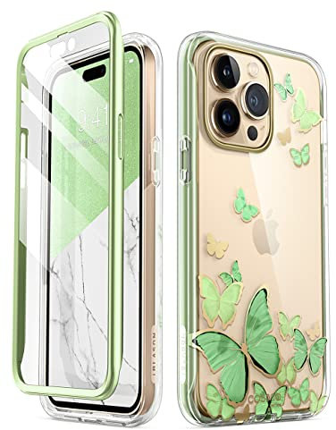 i-Blason Glitter Case for iPhone 14 Pro (6.1 Inch) Mobile Phone Case 360 Degree Case Bumper Protective Cover [Cosmo] with Screen Protector 2022 Edition (Mintfly)