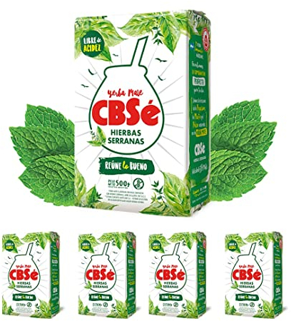 Qumir - Pack de Yerba Mate Cbse Hierbas Serranas de 500g - 4 Unidades - Total 2 Kg de Yerba Mate