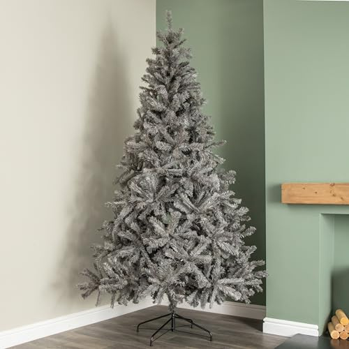 8ft (2.4m) Plain Grey Colorado Spruce Wrapped Christmas Tree 1097 Tips