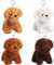 Small Stuffed Animals, 4 Pcs Dog Plush Animal Toy with Keychain Cute Puppy Plush Doll Mini Animal Plush Toy Perfect Party Favors and Classroom Prizes Goodie Bag Stuffers for Kids