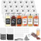 Miorkly 24 Gewürzgläser Eckig,120ML Gewürzdosen Set mit Streueinsatz,Gewürzstreuer mit Silbrig Deckel-Starke Versiegelung,Edelstahl-Glas Gewürz Organizer inklusive Trichter, Etikett und Stift