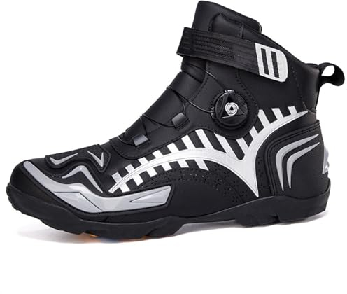 CZPLG Bequeme Motorradstiefel Männer, leichte, atmungsaktive Kampfstiefel, Arbeitsstiefel für Männer mit rutschfestem Sohle, langlebigen militärischen taktischen Stiefeln(Color:White,Size:42 EU)