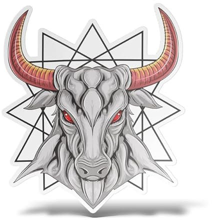 ERREINGE - Adesivo 40 cm TORO - Sticker PVC | Decal compatibile per Auto, Moto, Scooter, Casco, Laptop, Camper, Cofano, Bici